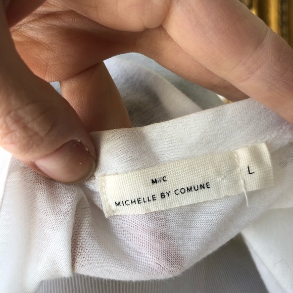 Michelle by comune white tee size large - Picture 3 of 4